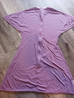 Sz M Sleeping Baby Zipadee Zip Mauve-Pink Starfish Swaddle